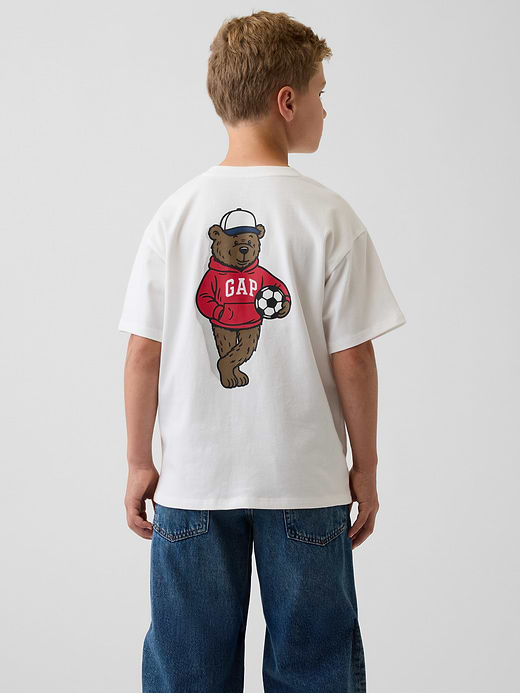 Gap Kids Heavyweight Relaxed Gap Logo T-Shirt — photo 4