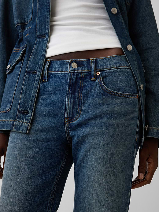 Gap Mid Rise Relaxed Straight Jeans — photo 6