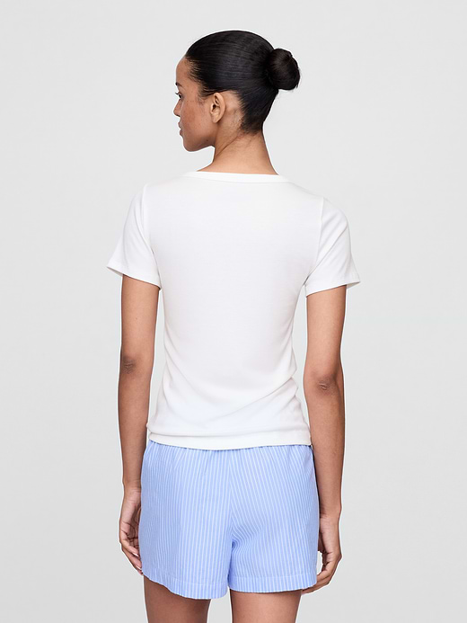 Gap Mini Rib Henley PJ Top — photo 4