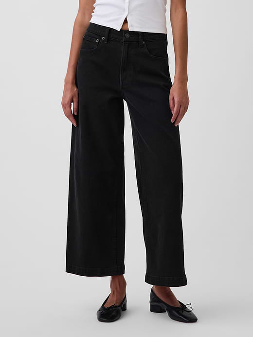 Gap High Rise Stride Wide-Leg Ankle Jeans — photo 3