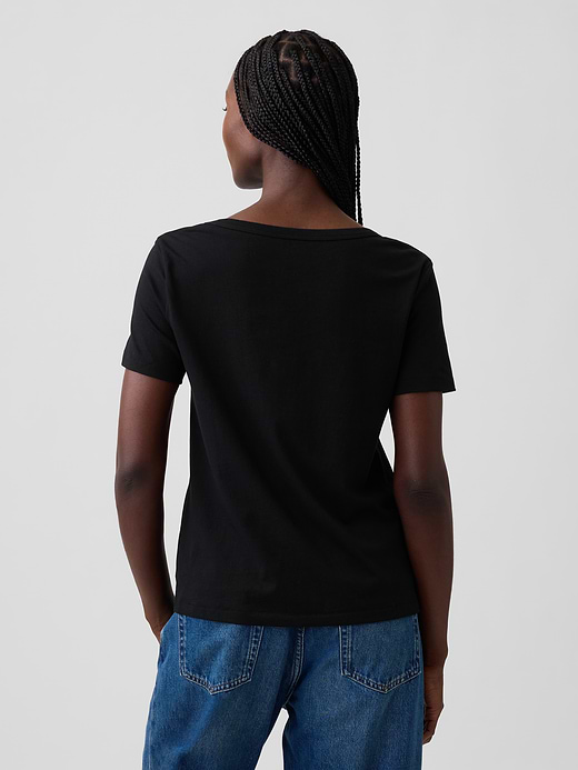Gap Organic Cotton VintageSoft V-Neck T-Shirt — photo 3