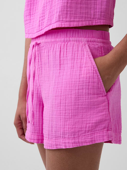 Gap 4" Mid Rise Cotton Gauze Easy Shorts — photo 6