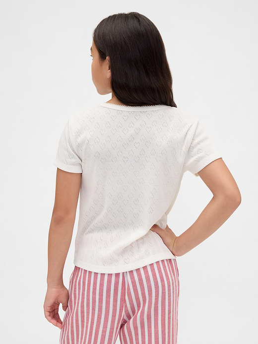 Gap Kids Recycled Pointelle PJ T-Shirt — photo 4
