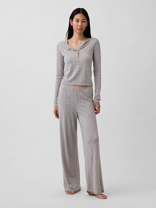 Gap Lightweight CashSoft Pointelle Heart PJ Pants — photo 1