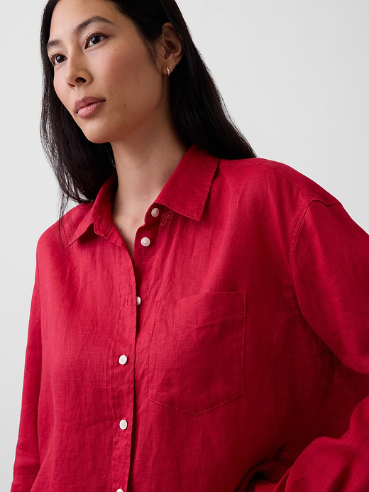 Gap 100% Linen Oversized Shirt — photo 5