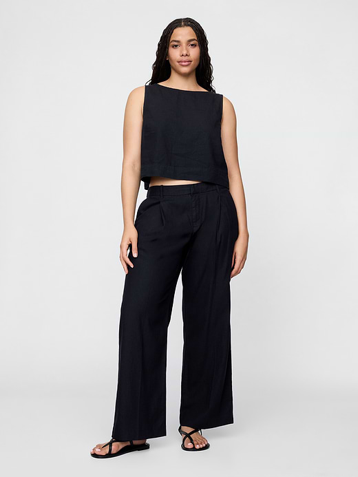 Gap 365 Low Rise Linen-Blend Trousers — photo 6