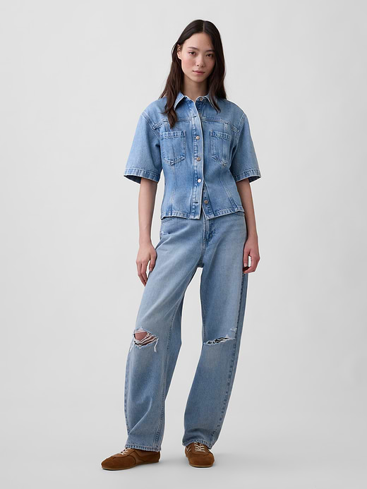 Gap UltraSoft Denim Pocket Shirt — photo 3