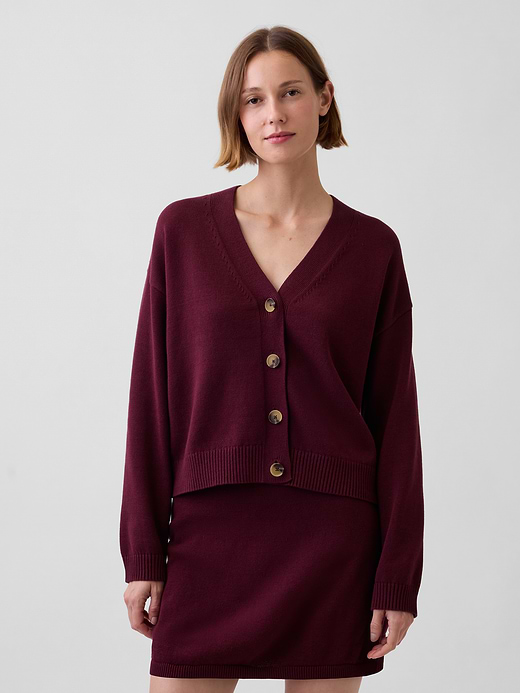 Gap 100% Cotton Oversized Cardigan Sweater — photo 1