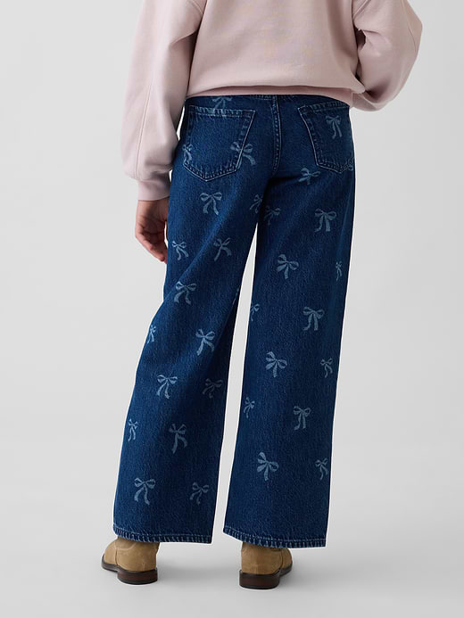 Gap Kids Low Rise Stride Wide-Leg Jeans — photo 5