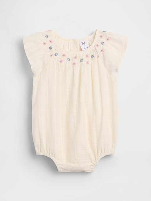Gap Baby Smocked Floral Bodysuit — photo 1