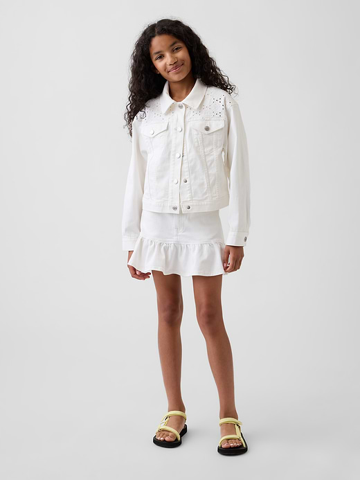 Gap Kids Denim Ruffle Skirt — photo 1
