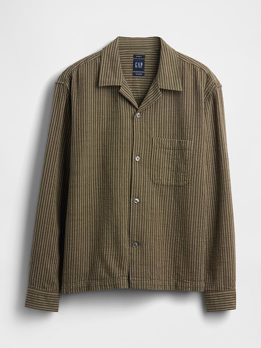 Gap Dobby Stripe Relaxed Straight-Hem Shirt — photo 6