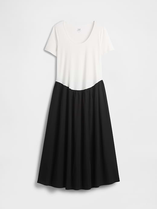 Gap Maternity Mixed Media Drop-Waist Dress — photo 6