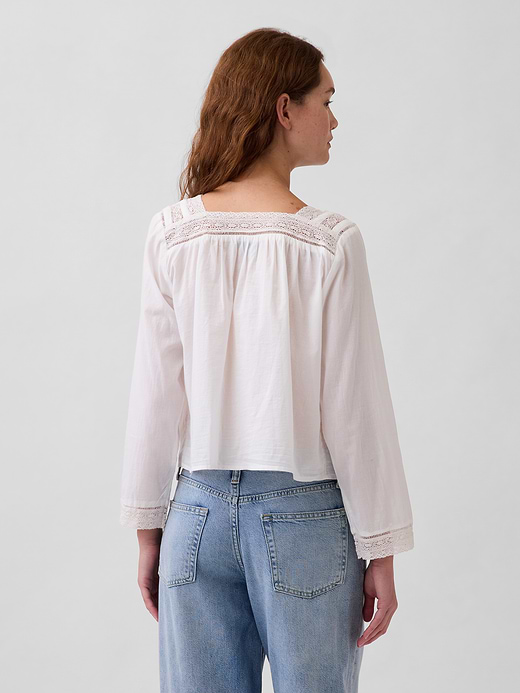 Gap Lace-Trim Square-Neck Top — photo 4