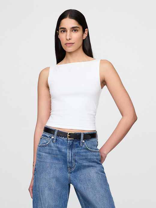 Gap CloseKnit Jersey Boatneck Crop Tank Top — photo 1