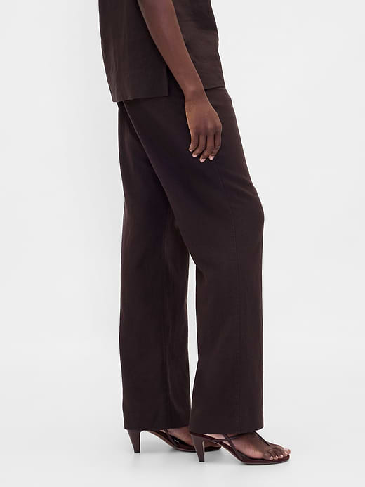 Gap Low Rise Linen-Blend Flare Pants — photo 4