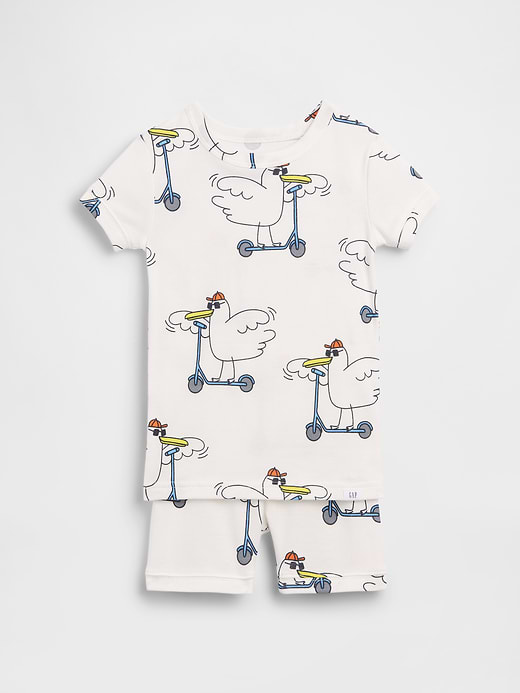 Gap Baby & Toddler Organic Brushed Cotton Scooter Seagull PJ Short Set — photo 1