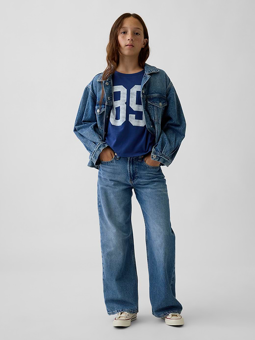 Gap Kids Low Rise Stride Wide-Leg Jeans — photo 6