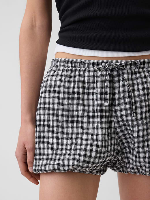 Gap Gingham Easy Bubble Shorts — photo 7