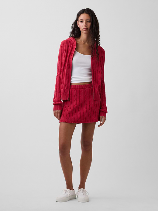 Gap 100% Cotton Cable-Knit Mini Skort — photo 1