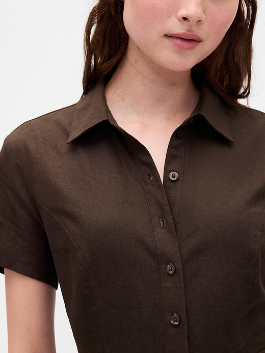 Gap Linen-Blend Midi Shirtdress — photo 5