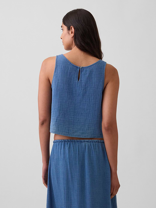 Gap Cotton Gauze Racer Shell Tank Top — photo 4