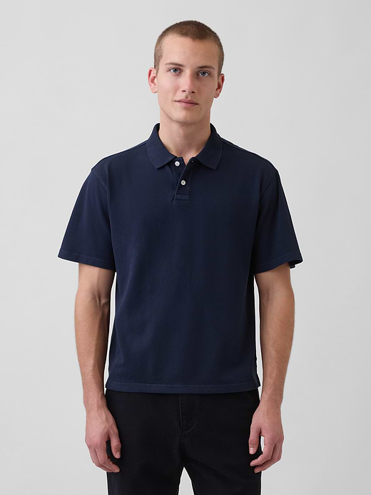 Gap Relaxed Pique Polo — photo 1