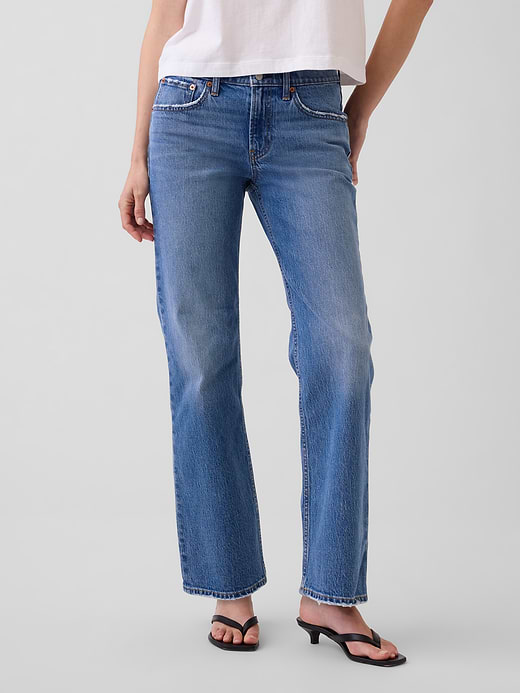Gap Mid Rise Relaxed Straight Jeans — photo 11