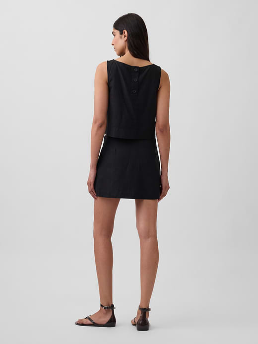 Gap Linen-Blend Mini Skort — photo 3