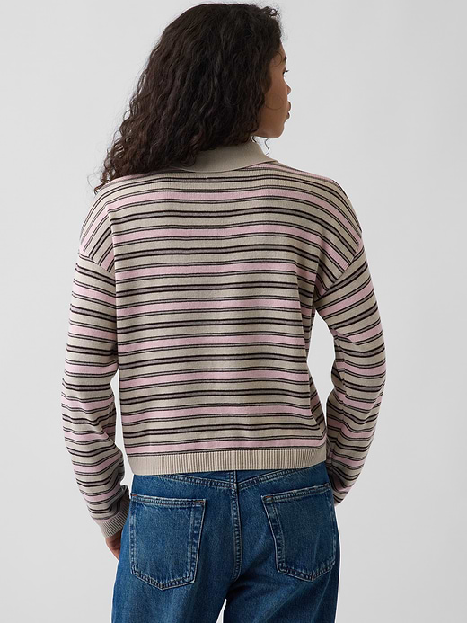 Gap 100% Cotton Relaxed Polo Sweater — photo 4