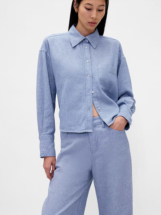 Gap Linen-Cotton Wide-Leg Pants — photo 7