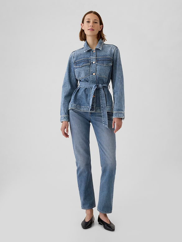 Gap UltraSoft Belted Denim Jacket — photo 4