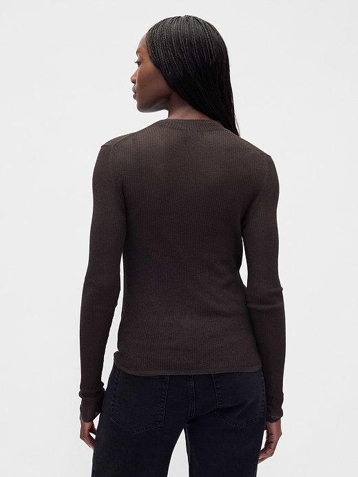 Gap High-Neck Sheer Sweater — photo 4