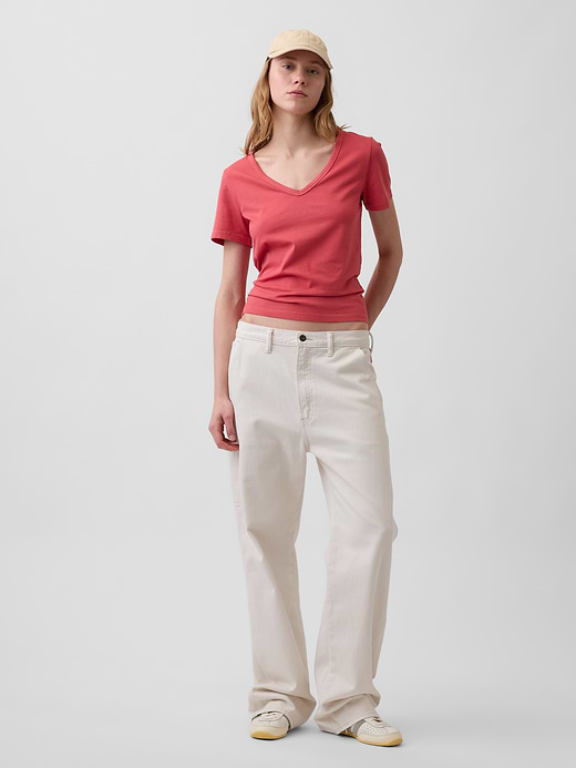 Gap Organic Cotton VintageSoft V-Neck T-Shirt — photo 3