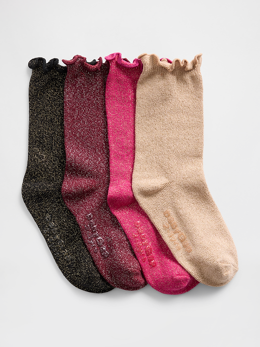 Gap Baby & Toddler Shimmer Crew Socks (4-Pack) — photo 1