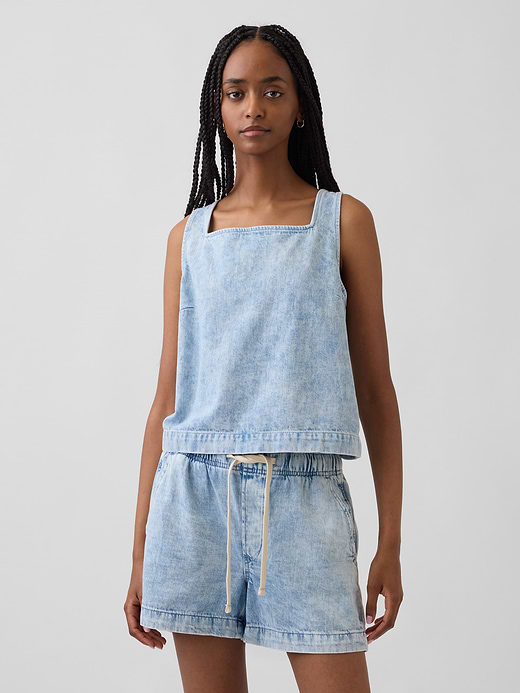 Gap Denim Crop Shell Tank Top — photo 1