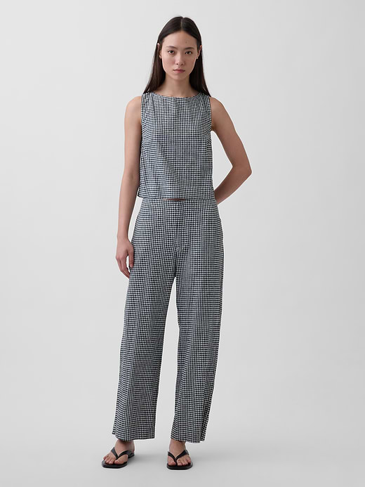 Gap Linen-Blend Crop Shell Tank Top — photo 3