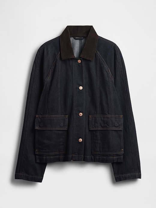 Gap UltraSoft Denim Swing Chore Jacket — photo 6