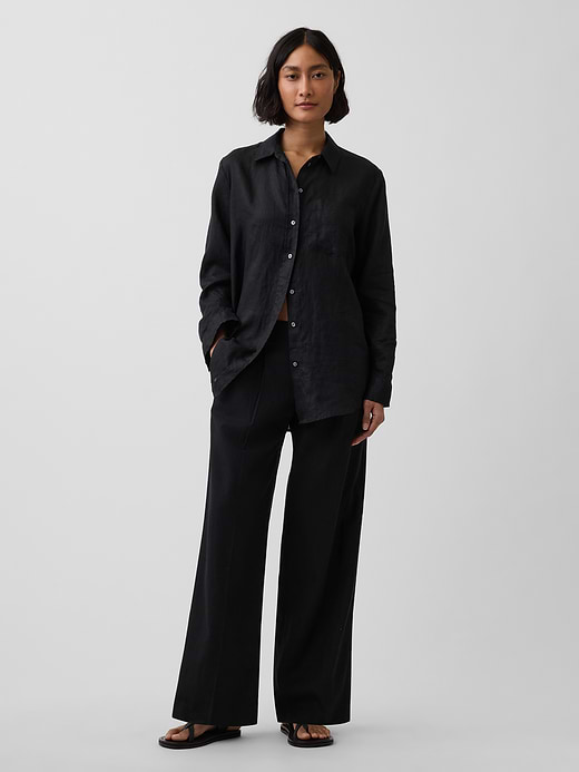 Gap 365 Low Rise Linen-Blend Trousers — photo 1