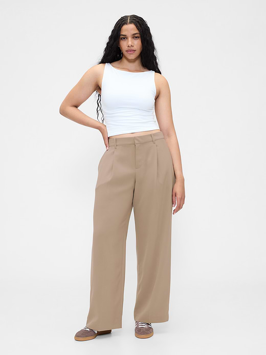 Gap 365 Low Rise Brushed Twill Pleated Trousers — photo 6