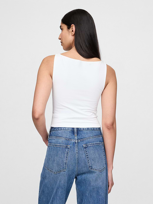 Gap CloseKnit Jersey Boatneck Crop Tank Top — photo 4