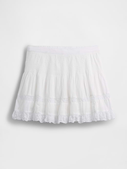 Gap Pintuck Lace-Trim Easy Mini Skort — photo 7
