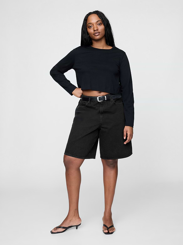 Gap 11" Mid Rise Longline Denim Shorts — photo 6