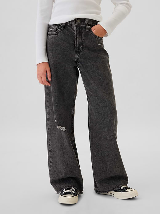 Gap Kids Low Rise Stride Wide-Leg Jeans — photo 3