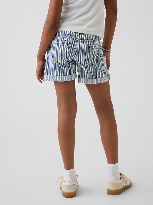 Gap Kids Denim Stripe Midi Shorts — photo 5