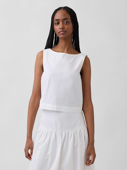 Gap Poplin Boatneck Shell Tank Top — photo 1