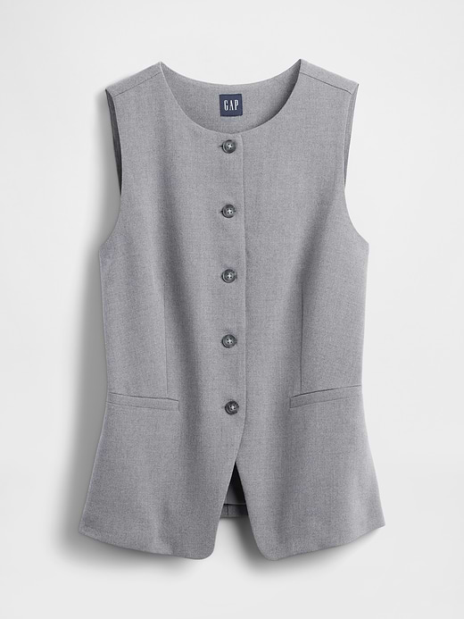 Gap UltraSoft Denim Longline Vest — photo 7