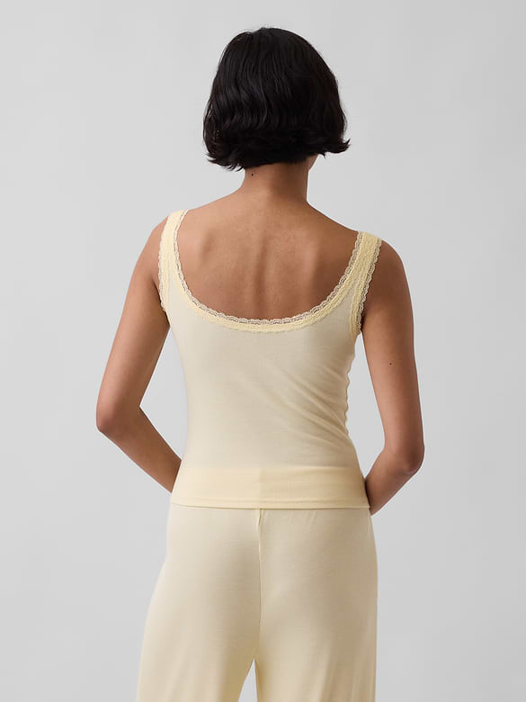 Gap Mini Rib Lace PJ Tank Top — photo 4
