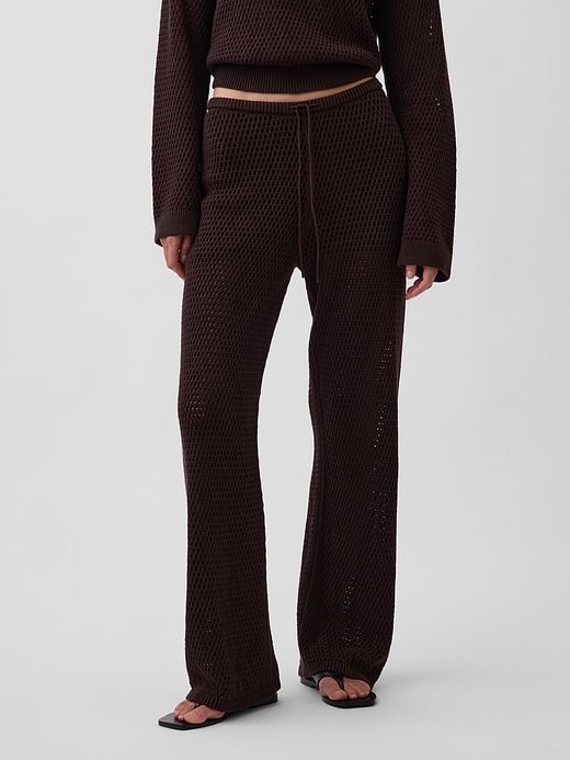 Gap 100% Cotton Crochet Sweater Pants — photo 3
