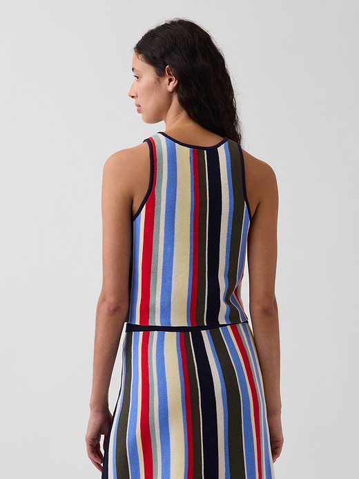 Gap 100% Cotton Stripe Halter Sweater Tank — photo 4